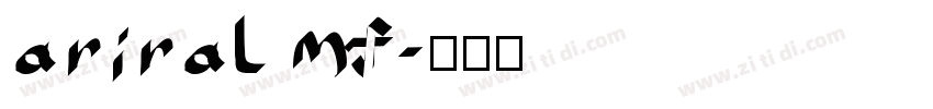 ariral mt字体转换